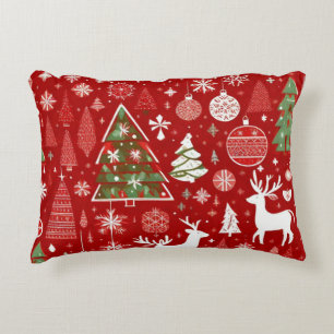 Christmas theme Christmas trees snowflake  Decorative Cushion