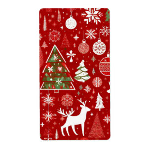 Christmas theme Christmas trees snowflake Gift Tag