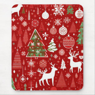 Christmas theme Christmas trees snowflake Mouse Pad