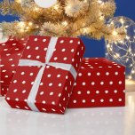 Christmas Theme Classic Red and White Dots Wrapping Paper<br><div class="desc">This classic Christmas theme design features a white dot pattern on a Christmas red background,  a perfect way to bring a classic retro feel to your holiday decor.</div>