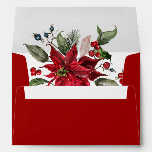 Christmas theme flowers bouquet envelope