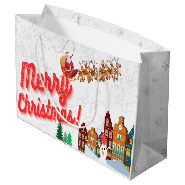 Christmas Theme Gift Bags by Kriyas Collection (Back Angled)