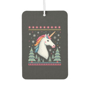Christmas Theme Knitted Unicorn Unicorns T-Shirt ( Car Air Freshener