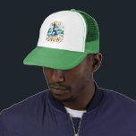 Christmas Theme Let It Snow Cute Snowman Trucker Hat<br><div class="desc">Christmas theme,  Let it snow gold typography and a cute snowman.</div>