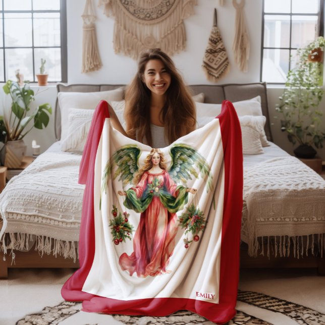 Christmas Theme Nutcracker On White Fleece Blanket (Creator Uploaded)