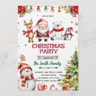 Christmas theme party invitation