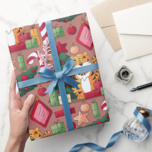 Christmas theme pattern wrapping paper