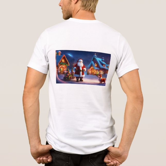 christmas theme Tri-Blend shirt (Back)