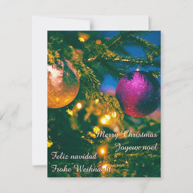 Christmas theme with 2 Christmas ball... Invitation (Front)