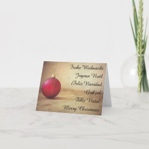 Christmas theme with Christmas ball Holiday Card