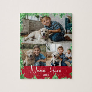 Christmas Themed Fun Pet Photo Collage Jigsaw Puzzle
