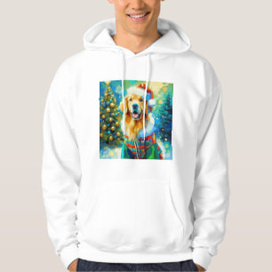 Christmas themed Golden Retriever Hoodie
