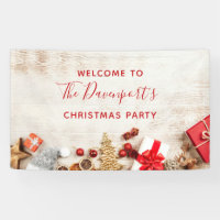 Christmas Themed Items on a Wooden Board Party
