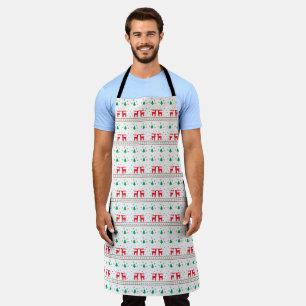 Christmas themed pattern apron