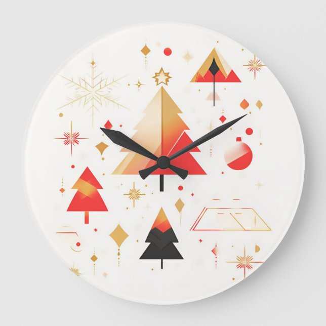 Christmas-themed watch large clock (Front)