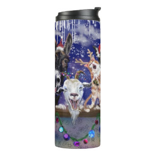 Christmas Thermal Tumbler with Funny Animal Party