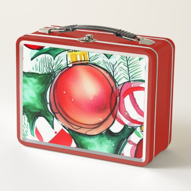 Christmas Things Metal Lunch Box (Front)
