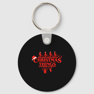 Christmas Things Red Lettering Bike Squad Holiday  Key Ring