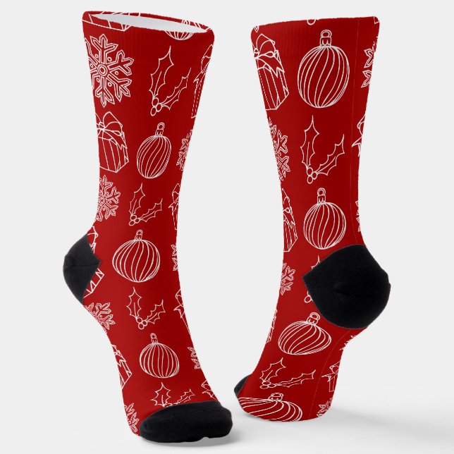 Christmas Things - Snowflake, Holly, Present, and  Socks (Angled)
