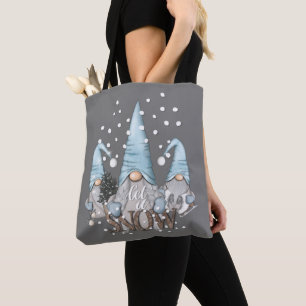 Christmas Three Gnomes Holiday Elves Tote Bag