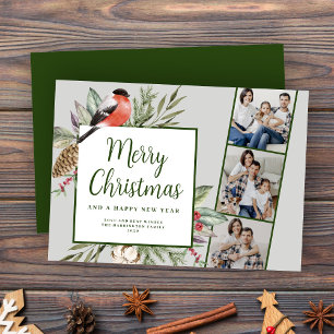 Christmas Three Photo Script Holiday Card