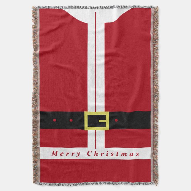 Christmas Throw Blanket Santa Claus Gift (Front Vertical)
