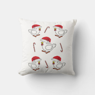 Christmas Throw Pillow Chicks Throw Pillow