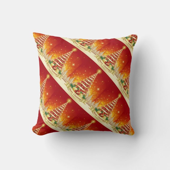 Christmas Throw Pillow/Christmas Tree Cushion (Front)