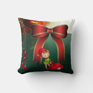 Christmas Throw Pillow, Elf Cushion