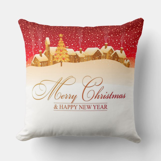 Christmas Throw Pillow/Merry Christmas Cushion (Front)
