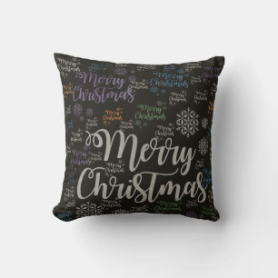 Christmas Throw Pillow, Merry Christmas Cushion