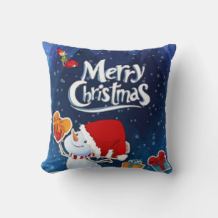 Christmas Throw Pillow, Merry Christmas Cushion