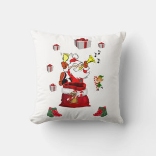 Christmas Throw Pillow Santa