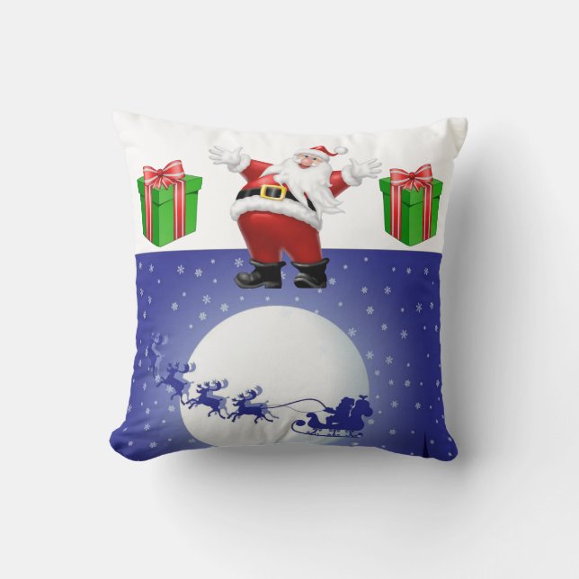 Christmas Throw Pillow Santa (Front)