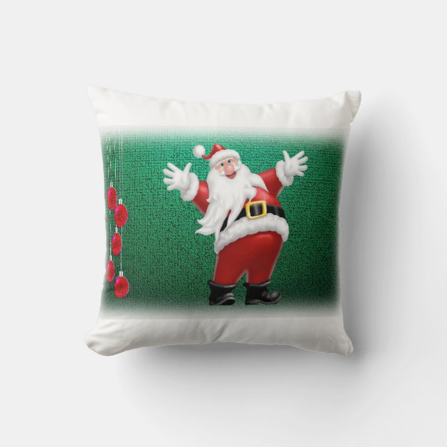 Christmas Throw Pillow Santa (Front)