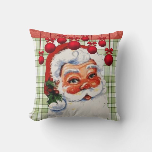 Christmas Throw Pillow Santa (Front)