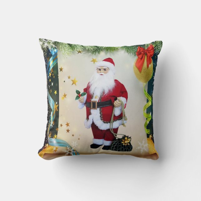 Christmas Throw Pillow Santa (Front)