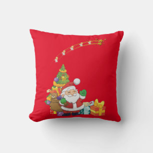 Christmas Throw Pillow Santa