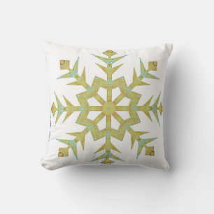 Christmas Throw Pillow Snowflake