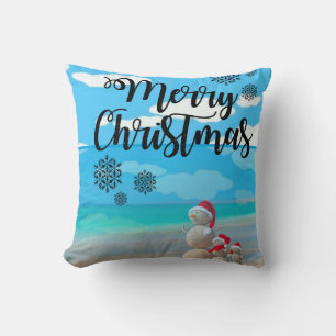 Christmas Throw Pillow Snowman