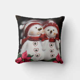 Christmas Throw Pillow Snowman