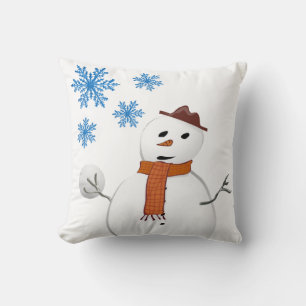 Christmas Throw Pillow Snowman