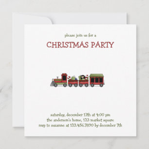 Christmas Thyme · Toy Train Invitation