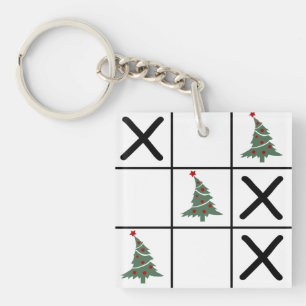 Christmas Tic Tac Toe Key Ring