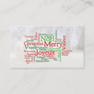 Christmas Tidings Around The World Business Card