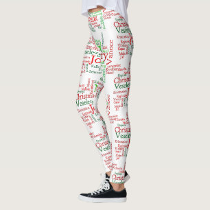 Christmas Tidings Around The World Leggings