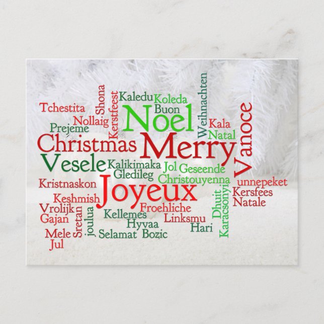 Christmas Tidings Around The World Postcard (Front)