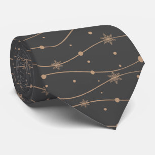 Christmas Tie Dark Grey With Monogram Tie