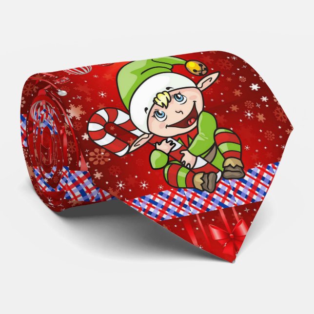 Christmas Tie, Elf Tie (Rolled)