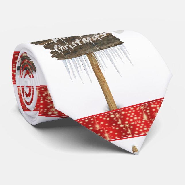 Christmas Tie, Merry Christmas Tie (Rolled)